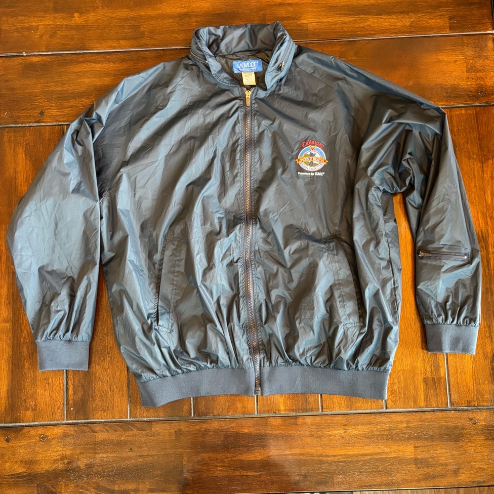Vintage Callaway Pebble Beach Windbreaker with Hood & Full Front Zipper Size M
